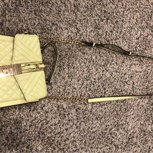 Chic Lime Green Quilted Crossbody Bag